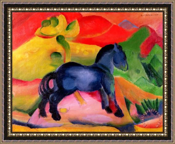 Franz Marc Little Blue Horse Framed Painting