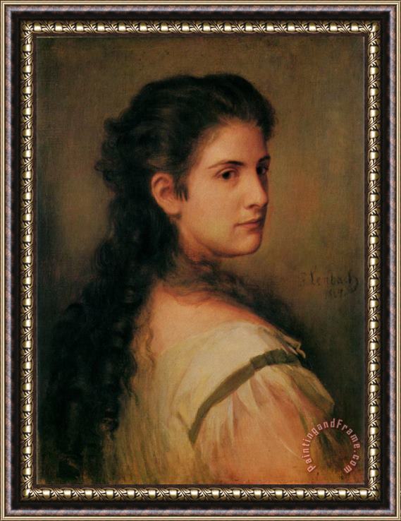 Franz Von Lenbach Anna Schubart Framed Painting