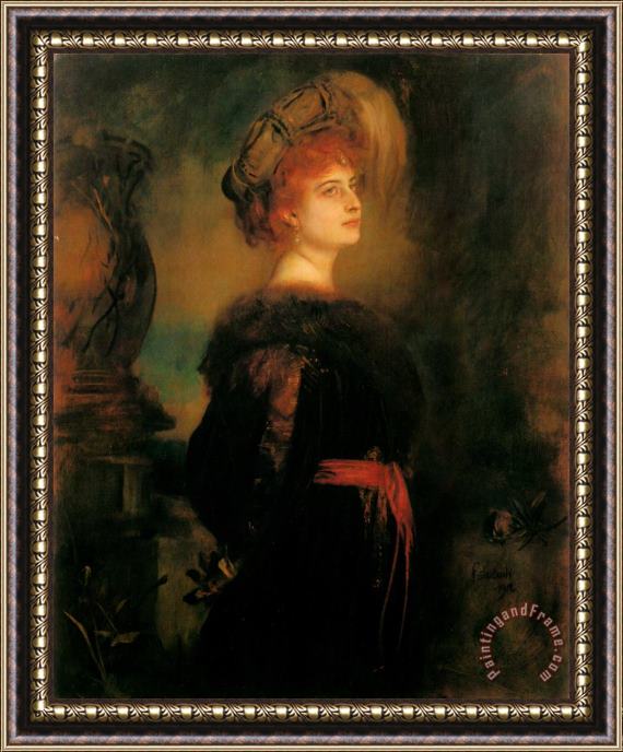 Franz Von Lenbach Lily Merk Framed Painting