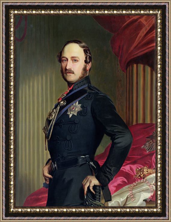 Franz Xavier Portrait of Prince Albert Framed Painting