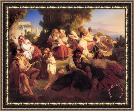 Franz Xavier Winterhalter Il Dolce Far Niente Framed Painting