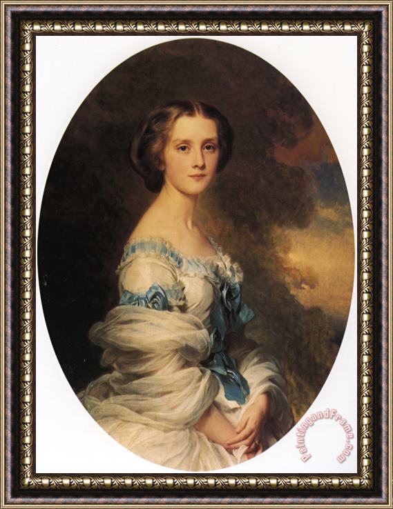 Franz Xavier Winterhalter Melanie De Bussiere, Comtesse Edmond De Pourtales Framed Print