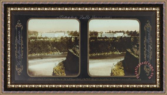 Frederic And William Langenheim Summer Niagara Falls, The Clifton House From The Ferry House A.y. Framed Painting