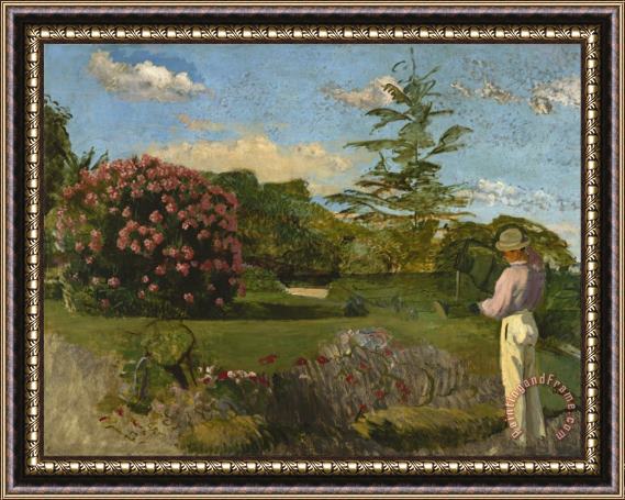 Frederic Bazille The Little Gardener Framed Painting