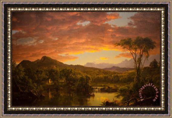Frederic Edwin Church A Country Home Framed Print