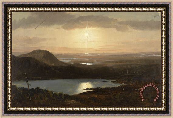 Frederic Edwin Church Eagle Lake Viewed From Cadillac Mountain, Mount Desert Island, Maine Framed Painting