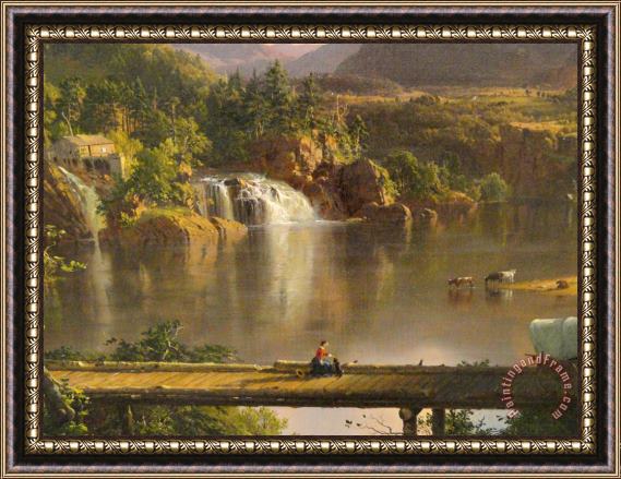 Frederic Edwin Church New England Scenery Framed Painting