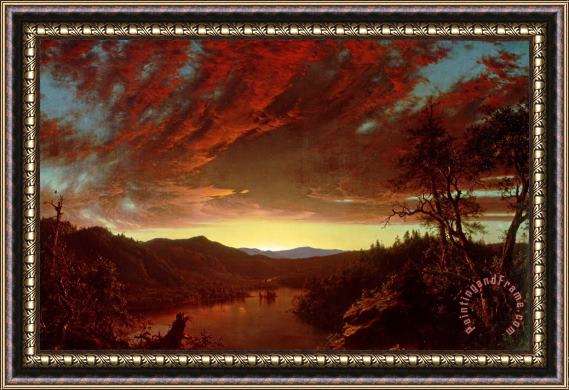Frederic Edwin Church Twilight in the Wilderness Framed Print
