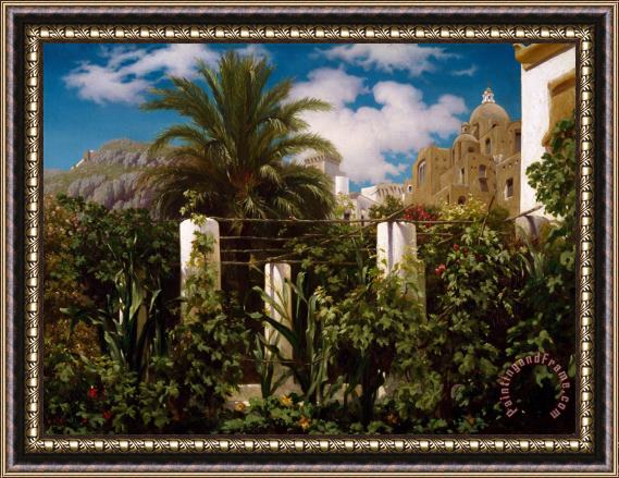 Frederic Leighton Garden of an Inn, Capri Framed Print
