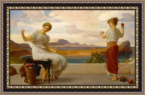 Frederic Leighton Winding The Skein Framed Painting