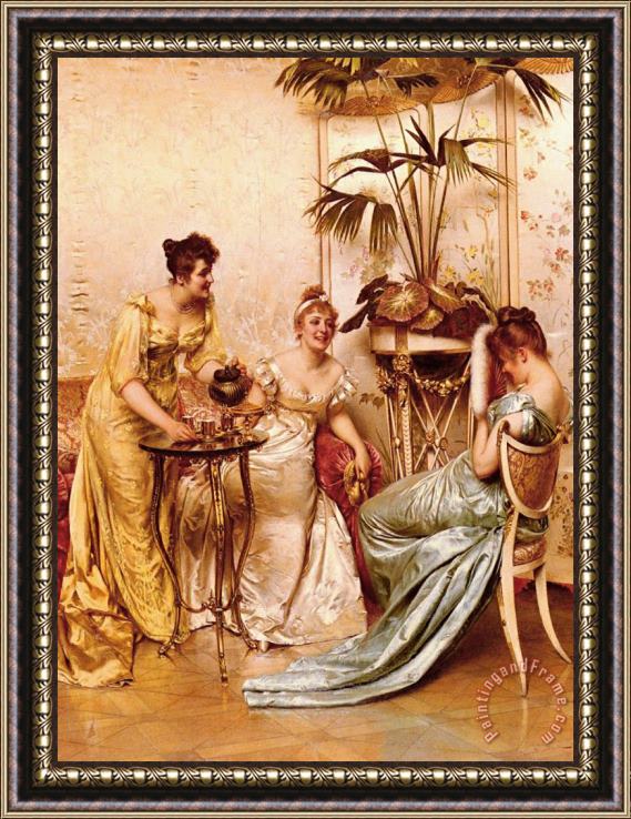 Frederic Soulacroix The Tea Party Framed Painting