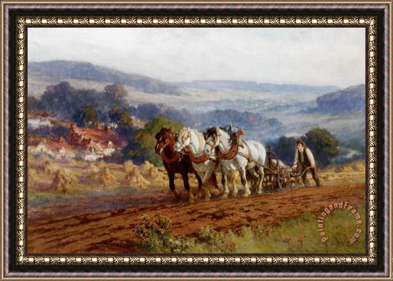 Frederick Arthur Bridgman Plowing The Field Framed Painting