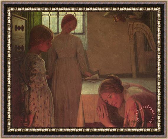 Frederick Cayley Robinson A Winter Evening Framed Painting