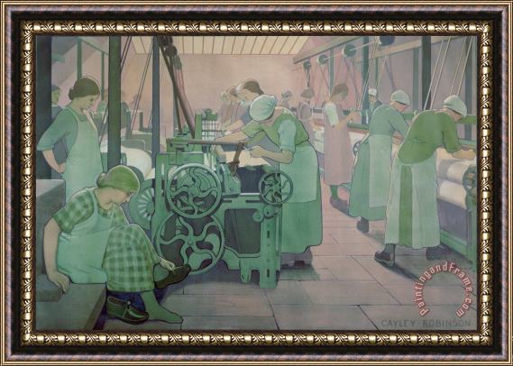 Frederick Cayley Robinson British Industries - Cotton Framed Painting