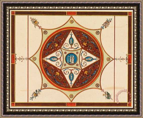 Frederick Crace Design for a Painted Ceiling Framed Painting