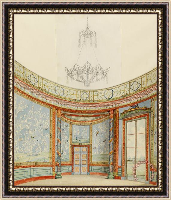 Frederick Crace Design for The Decoration of The Saloon, Royal Pavillion, Brighton Framed Print