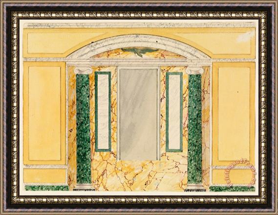 Frederick Crace Wall Elevation Framed Painting