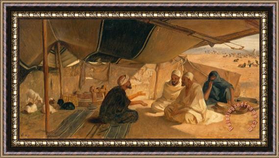 Frederick Goodall Arabs in the Desert Framed Print