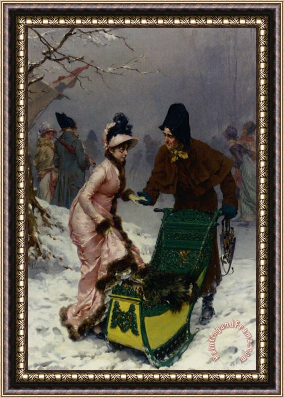 Frederick Hendrik Kaemmerer A Welcome Ride Framed Painting