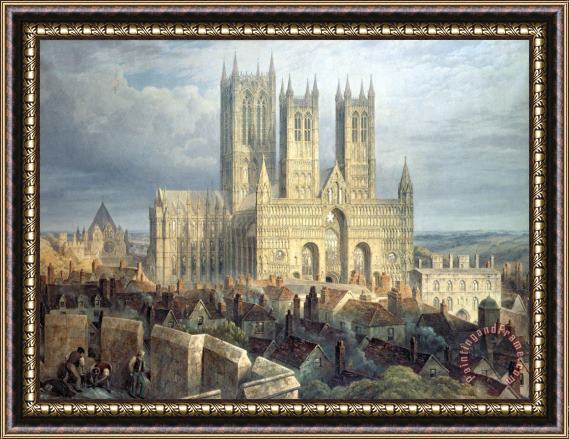 Frederick Mackenzie Lincoln Cathedral from the North West Framed Print