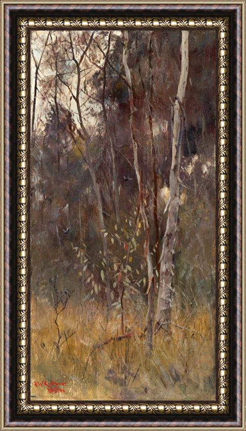 Frederick Mccubbin At The Falling of The Year Framed Print