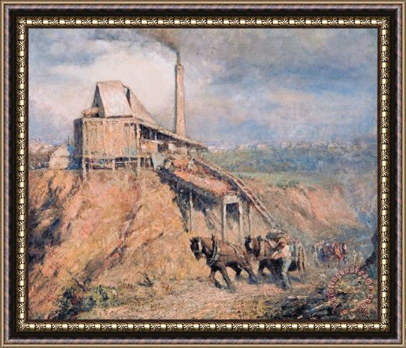 Frederick Mccubbin The Old Stone Crusher (the Quarry) Framed Painting