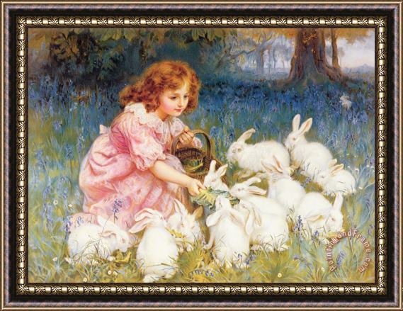 Frederick Morgan Feeding the Rabbits Framed Print