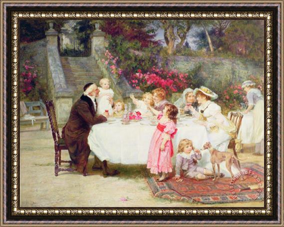 Frederick Morgan His First Birthday Framed Painting