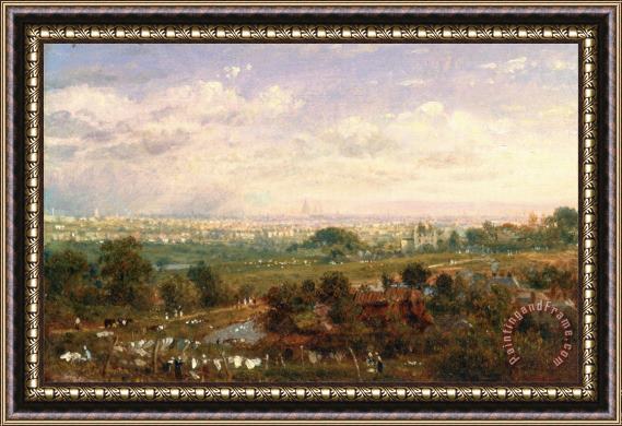 Frederick Nash London From Islington Hill Framed Painting