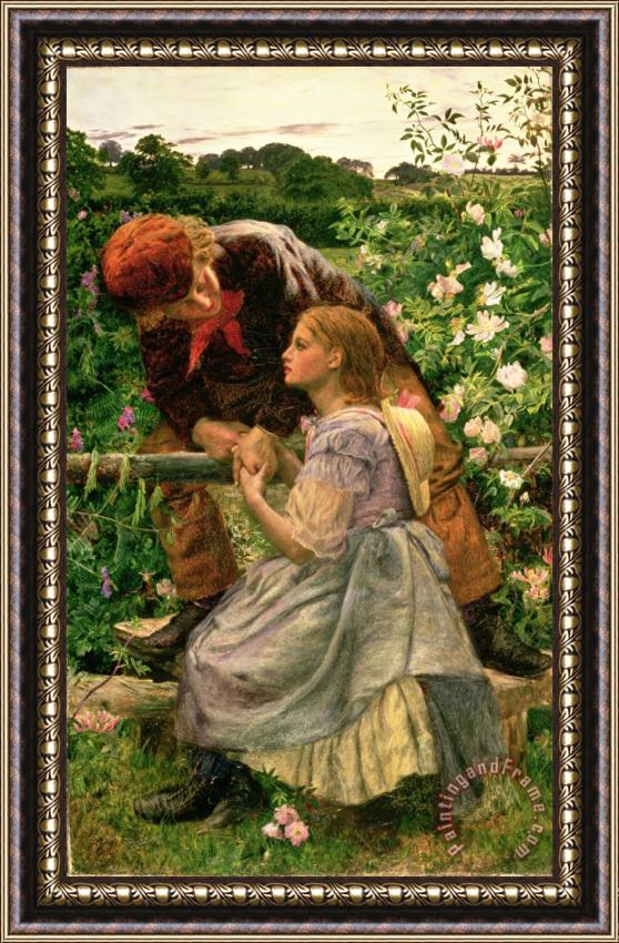 Frederick Smallfield Early Lovers Framed Painting