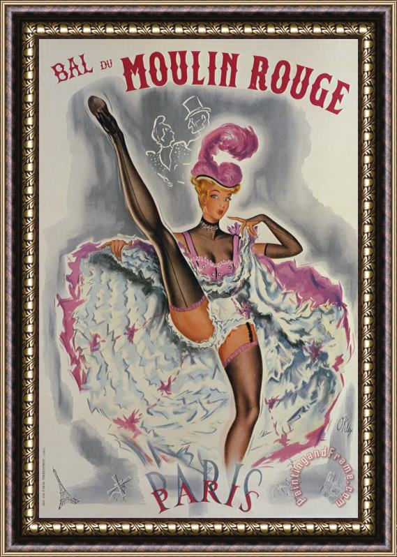 French School Party At The Moulin Rouge Framed Print