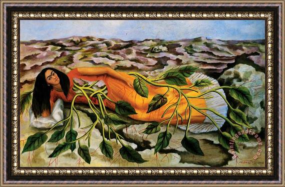 Frida Kahlo Roots 1943 Framed Painting