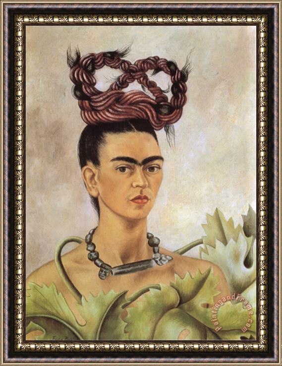 Frida Kahlo Self Portrait with Braid 1941 Framed Painting