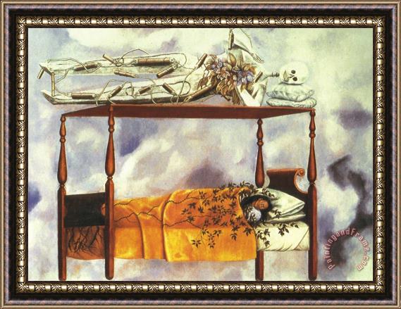 Frida Kahlo The Dream The Bed 1940 Framed Painting