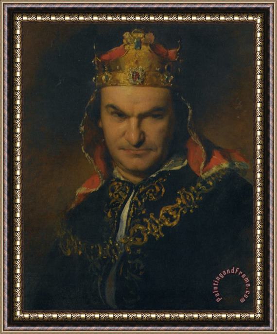 Friedrich Von Amerling Portrait of The Actor Bogumil Dawson As Richard III Framed Painting