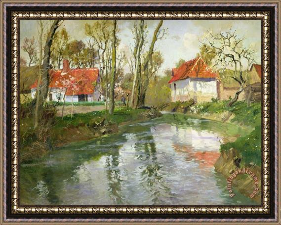 Fritz Thaulow The Dairy At Quimperle Framed Painting