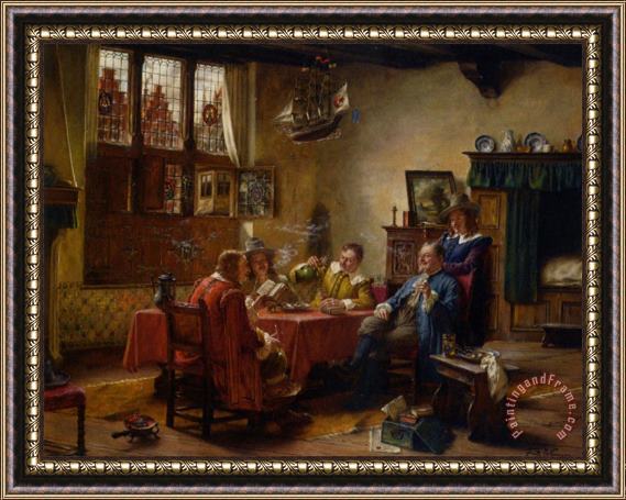 Fritz Wagner A Merry Company Framed Painting