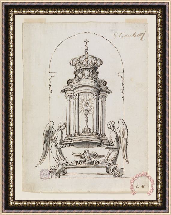 G B C Design for a Tabernacle Door to Be Executed in Bronze Framed Painting