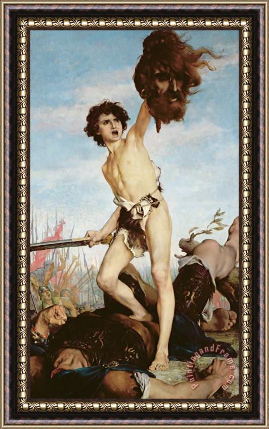 Gabriel Joseph Marie Augustin Ferrier David Victorious Over Goliath Framed Painting
