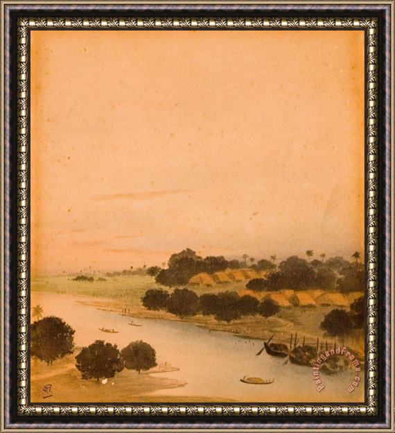 Gaganendranath Tagore River View Framed Painting