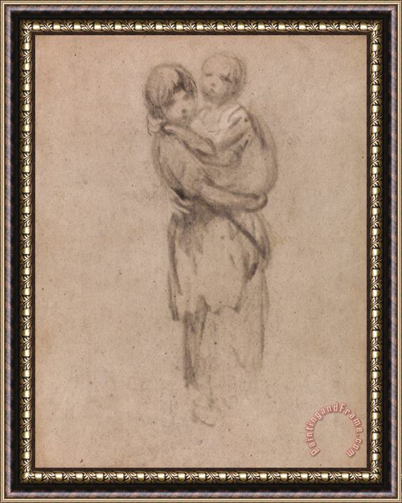 Gainsborough, Thomas A Young Girl Holding a Child Framed Print
