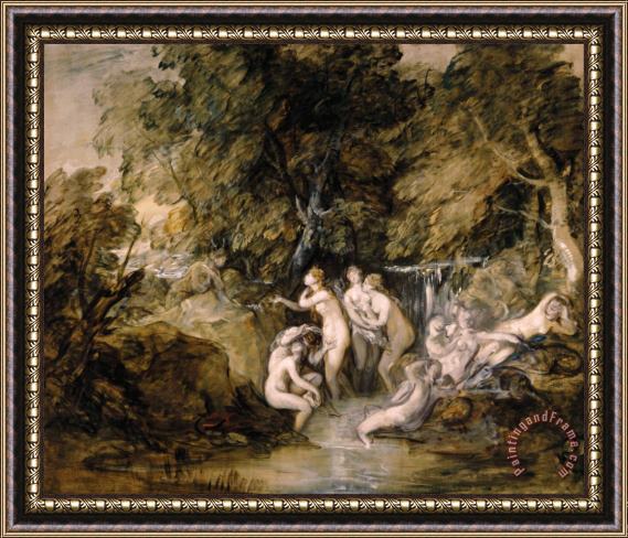 Gainsborough, Thomas Diana And Actaeon Framed Painting