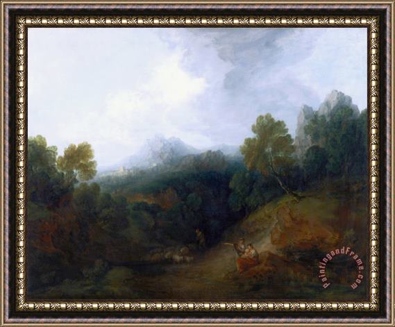 Gainsborough, Thomas Landscape with a Flock of Sheep Framed Painting