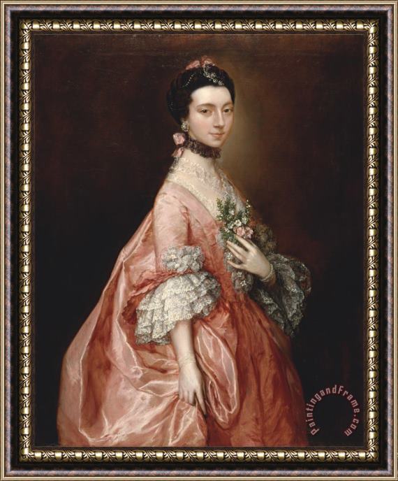 Gainsborough, Thomas Mary Little, Later Lady Carr Framed Painting