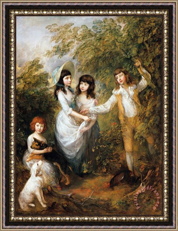 Gainsborough, Thomas The Marsham Children Framed Painting