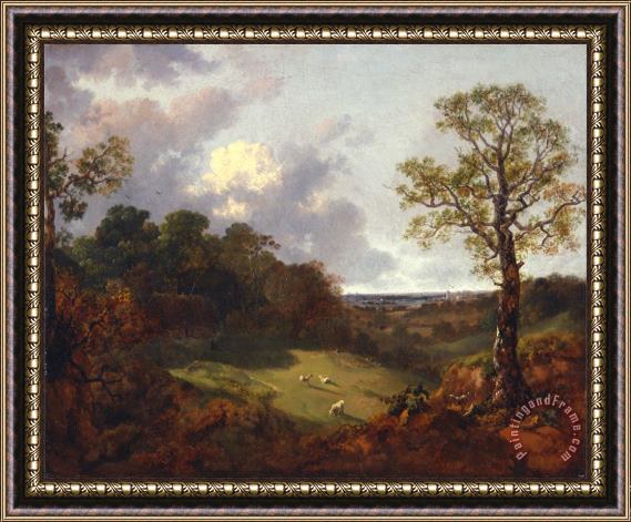 Gainsborough, Thomas Wooded Landscape with a Cottage And Shepherd Framed Print