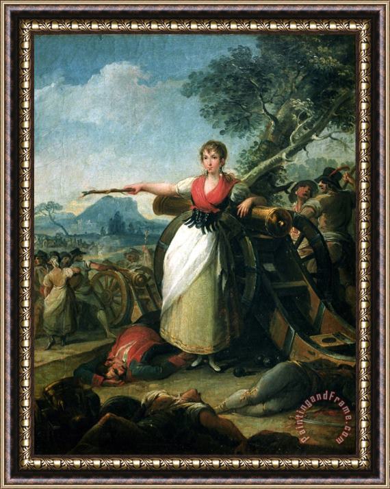 Galvez, Juan Agustina De Aragon Framed Painting
