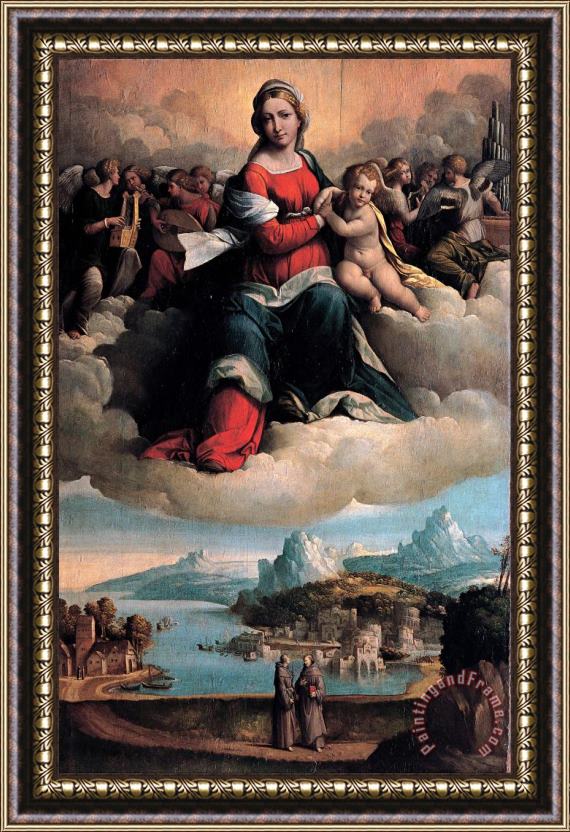 Garofalo Madonna with The Child in Glory And Holy Ones Framed Print