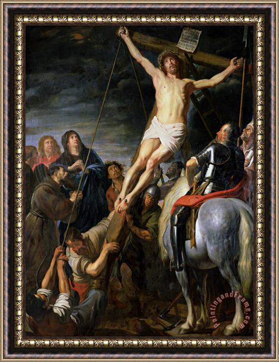 Gaspar de Crayer Raising the Cross Framed Painting
