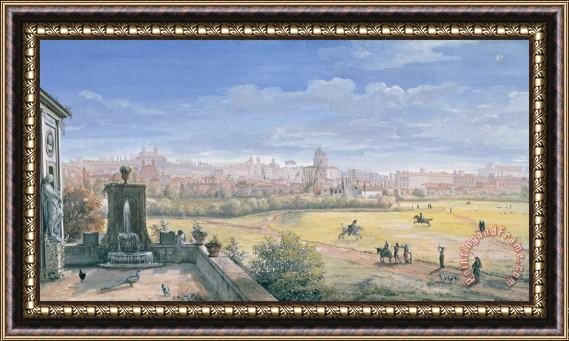 Gaspar van Wittel View Of Rome Framed Painting